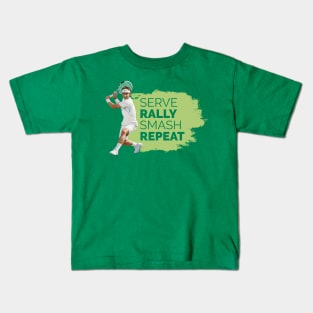 Serve Rally Smash Repeat Kids T-Shirt